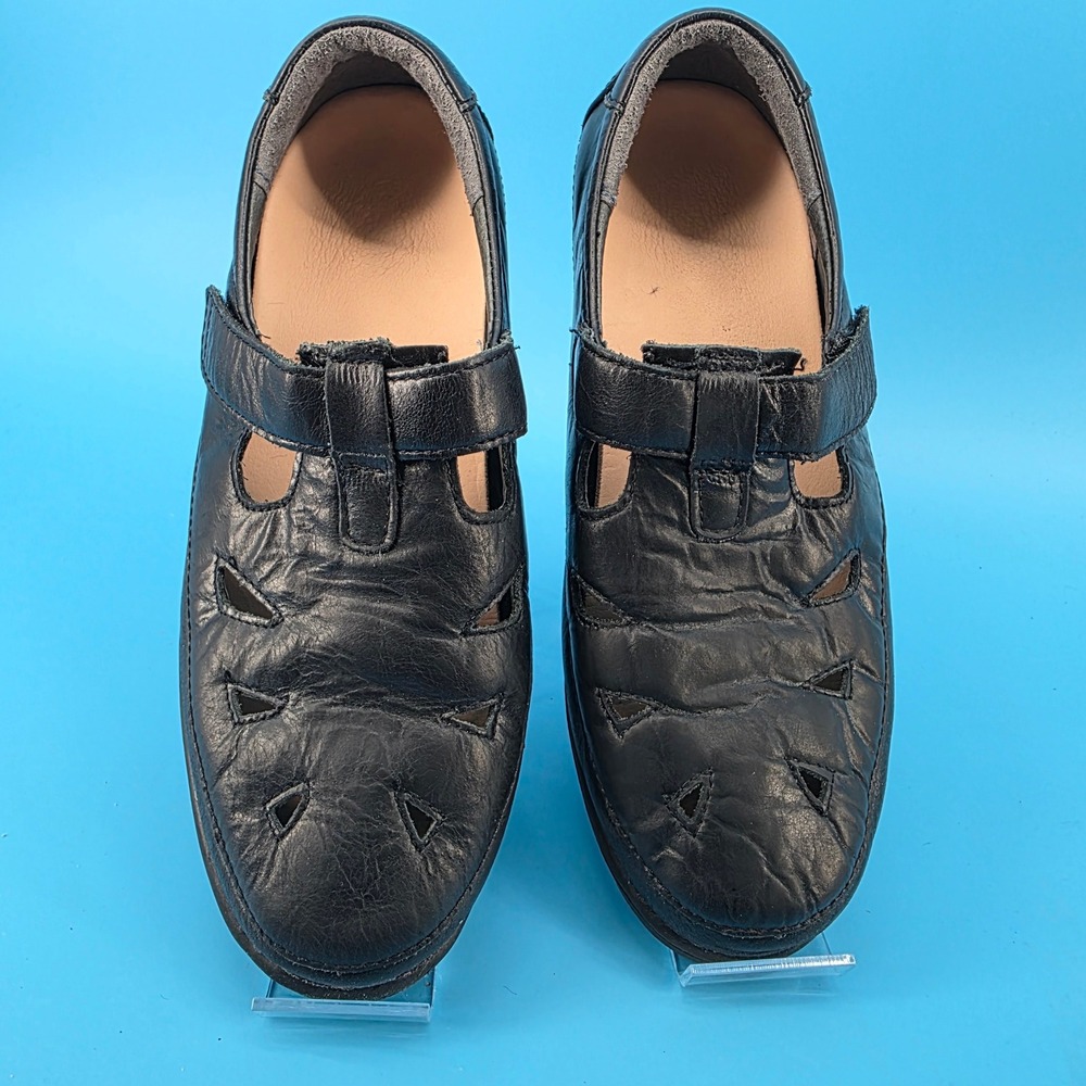 Propet Ladybug Mary Jane Shoe Black Leather Strap W13232 Womens 7 Wide‎